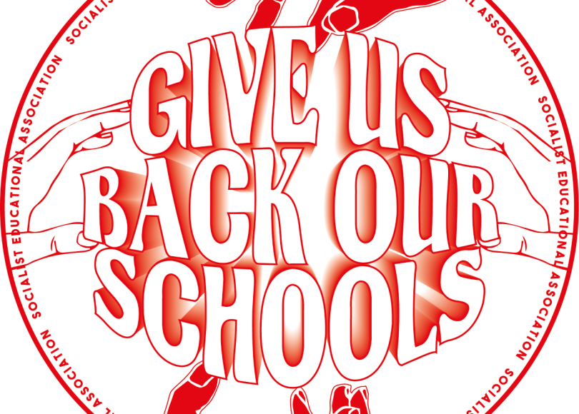Give Us Back Our Schools Campaign graphic artwork